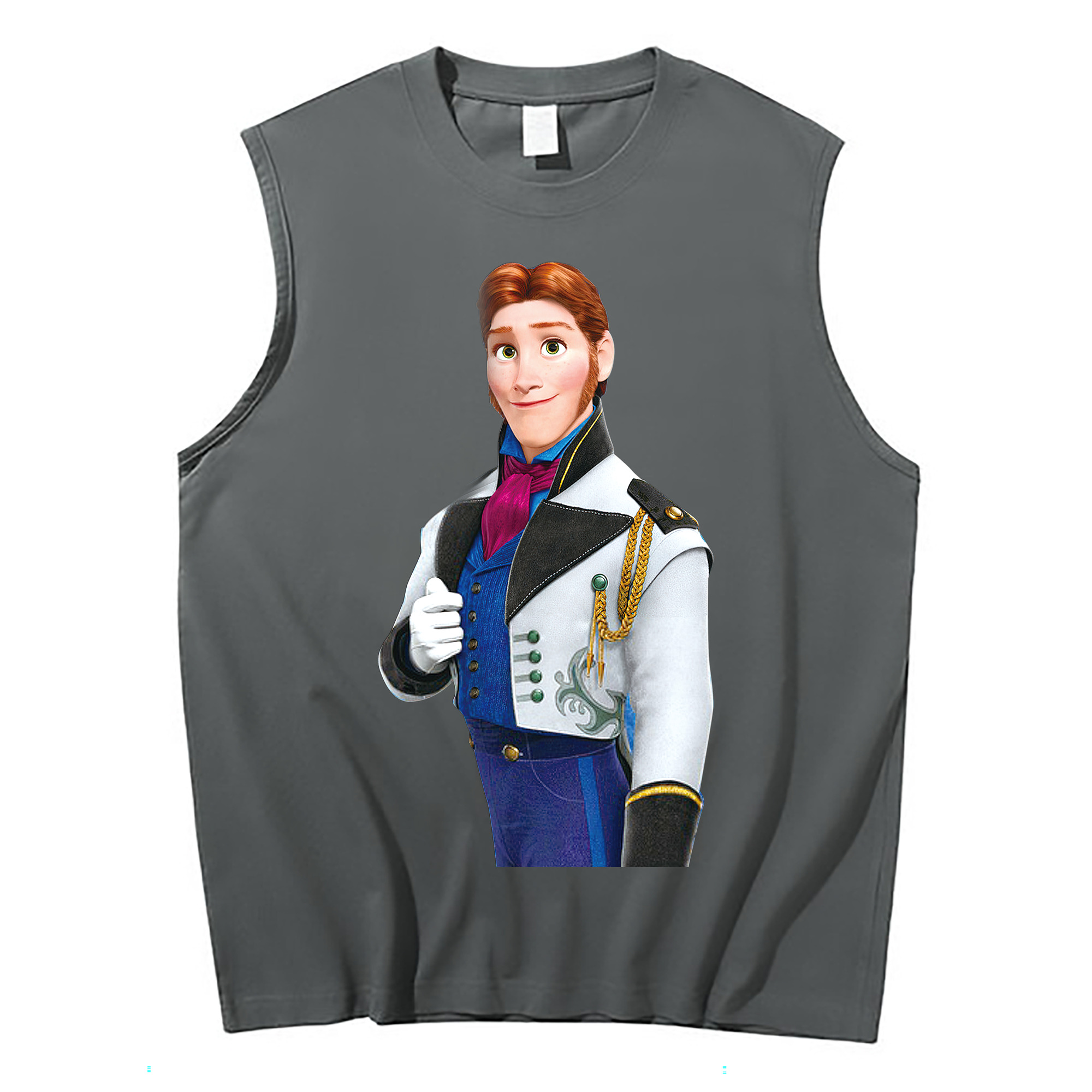 （画像用） アナと雪の女王 アンナ エルサ Frozen Anna Elsa コットン100％タンクトップ（フロントプリント）